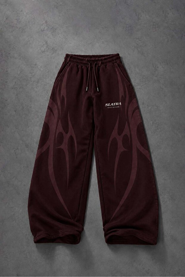 Men's Burgundy Slatang Baggy Tracksuit
