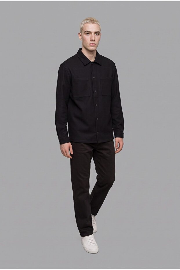 Regular Fit Double Pocket Shirt Jacket H6548Ax26Au
