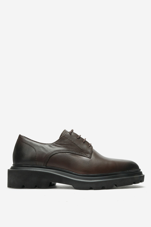 Men's Thick Sole Shoes Real Leather Callum Brown