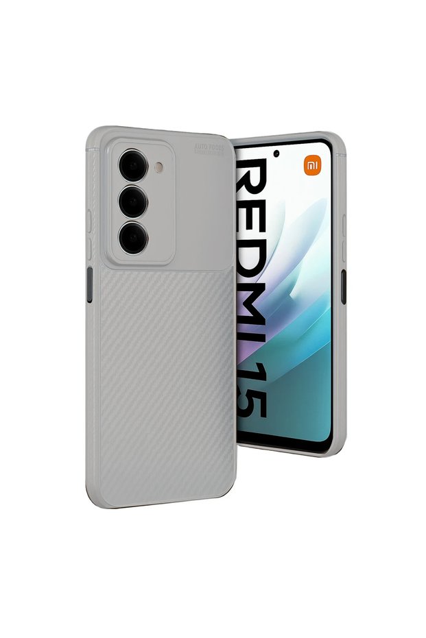 Xiaomi Redmi 15 4g Auto Focus Carbon Cover - Gray