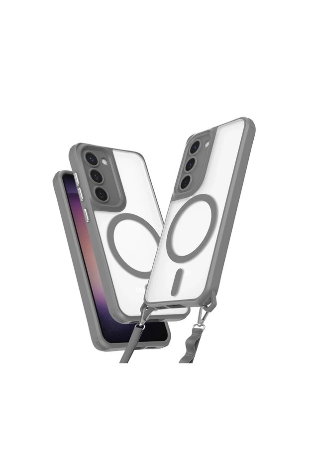 Samsung Galaxy S23 Plus Case Enka Magsafe Silicone Case - Titan Grey