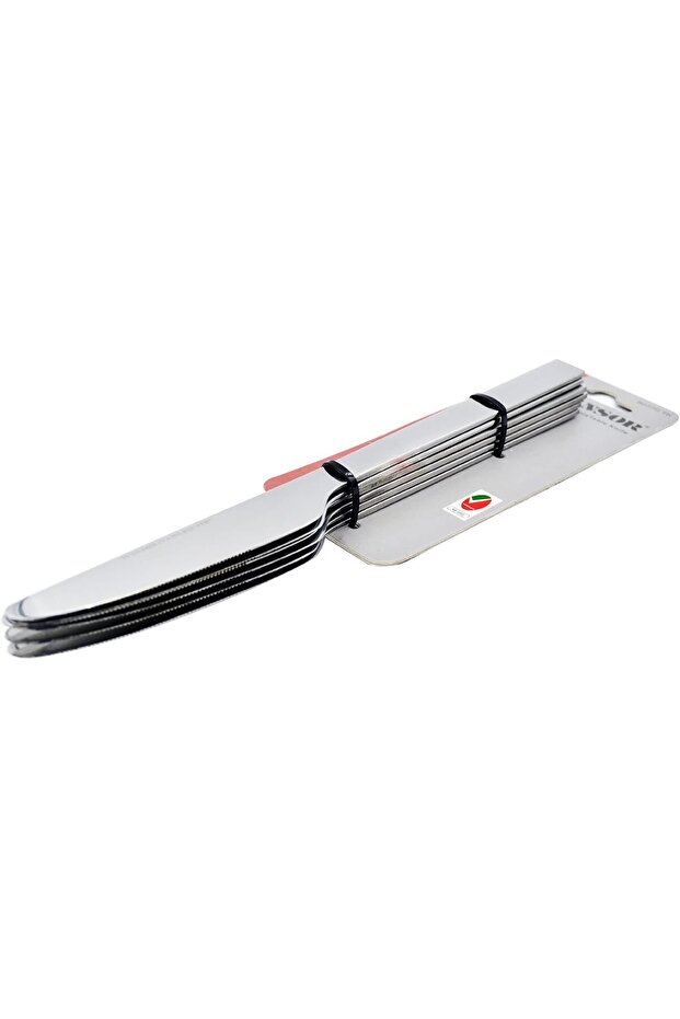 BASIC 6PC TABLE KNIFE - Set of 6 Stainless Steel Knives for Dining