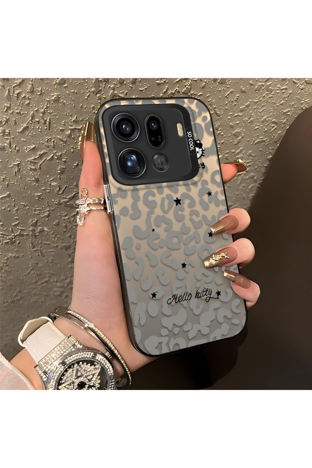 Oppo Find X9 Pro 5g Compatible Gray Leopard Pattern Phone Case, Star English Art Print