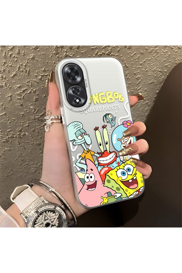 Oppo A60 Compatible Childlike Cartoon Case, Undersea Character Group Creative Flat Print