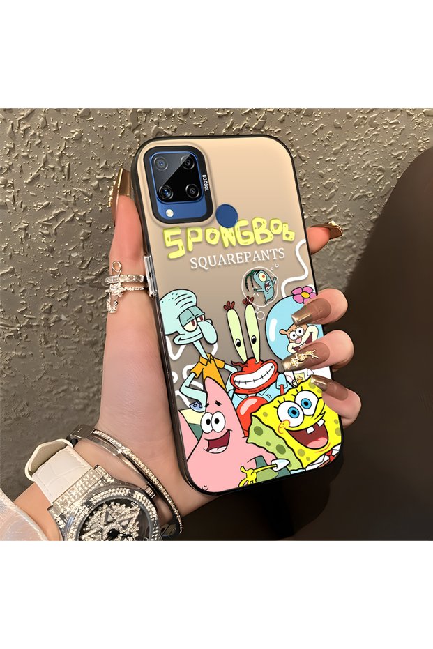 Realme C15/C25/C25S Compatible Childlike Cartoon Case, Undersea Character Group Creative Flat Print