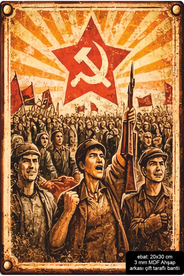 Left-Wing Socialist Revolution Anti-Imperialist Retro Wooden Poster Mdf Painting Board
