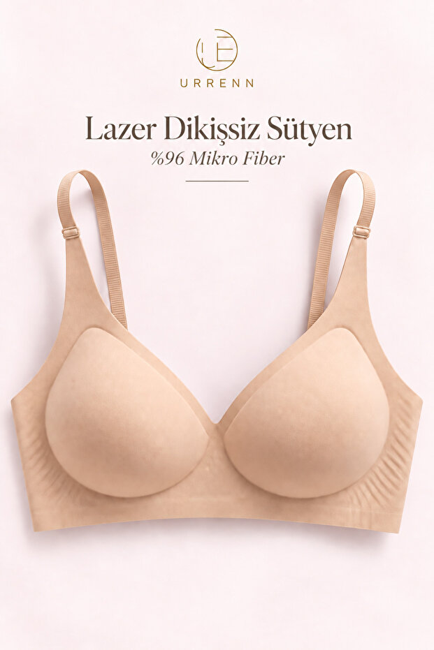 Wireless Seamless Bra Laser Cut — Removable Pads, Gathering, Non-Marking Invisible Women's Underwear