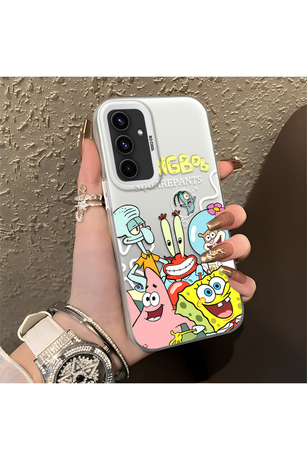 Samsung Galaxy A54 Compatible Childlike Cartoon Case, Undersea Character Group Creative Flat Print