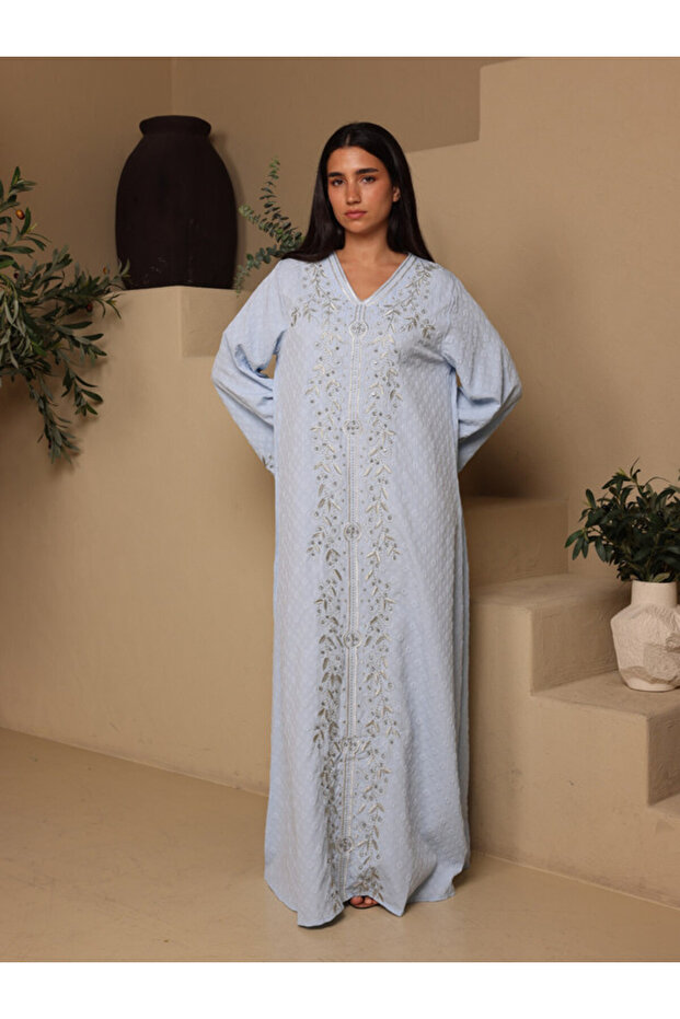 Crystal Vine Embroidered Jalabiya