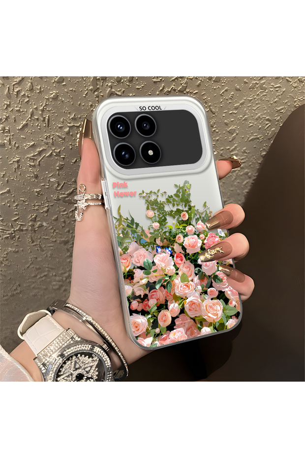 Redmi K90 5g Compatible Pink Rose Flower Sea Phone Case, Floral Art Print