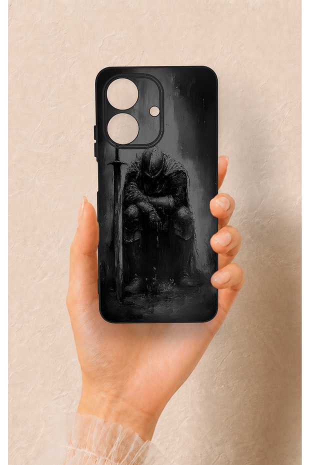 Realme Note 60 Compatible Tired Knight Patterned Silicone Case