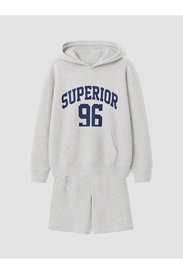 Hooded Printed Boy's Suit
