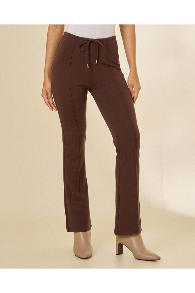 Women Brown Flared Leggings