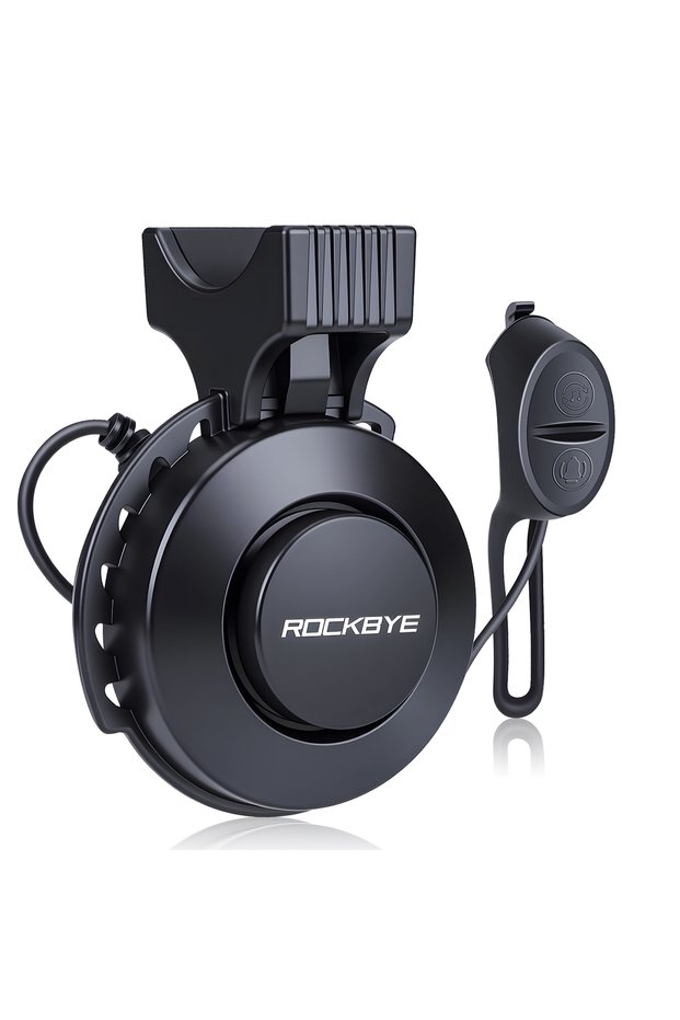as show 120dB Electric Bike Bell Rechargeable Bicycle Horn Remote Control Waterproof Cycling Scooter