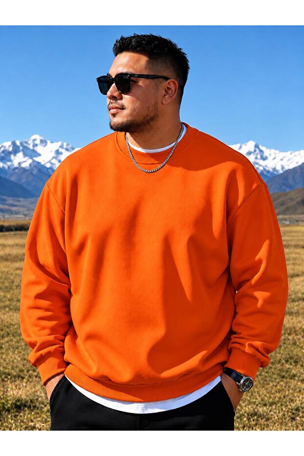 3 Yarn Combed Cotton Plus Size Unisex Sweatshirt Me2