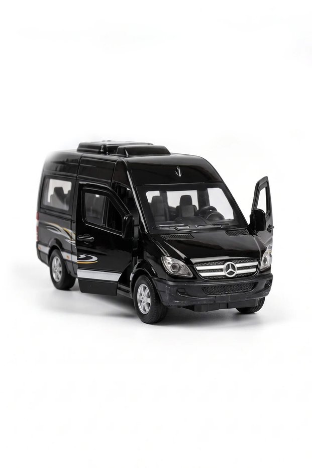 1:32 Mercedes-Benz Sprinter Black Metal Minibus | 3+ Years Old | 1 Piece | Fine Motor and Auditory Perception