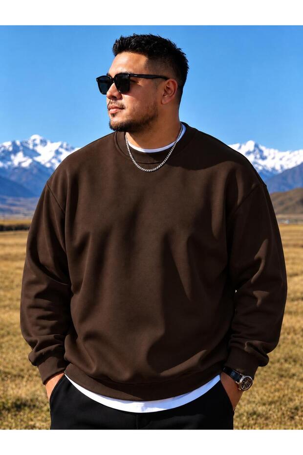 3 Yarn Combed Cotton Plus Size Unisex Sweatshirt Me2