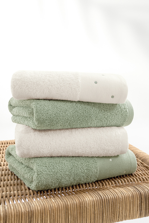 Phobe 100% Cotton Hand/Face/Head Towel Set of 4 - 50X80 cm