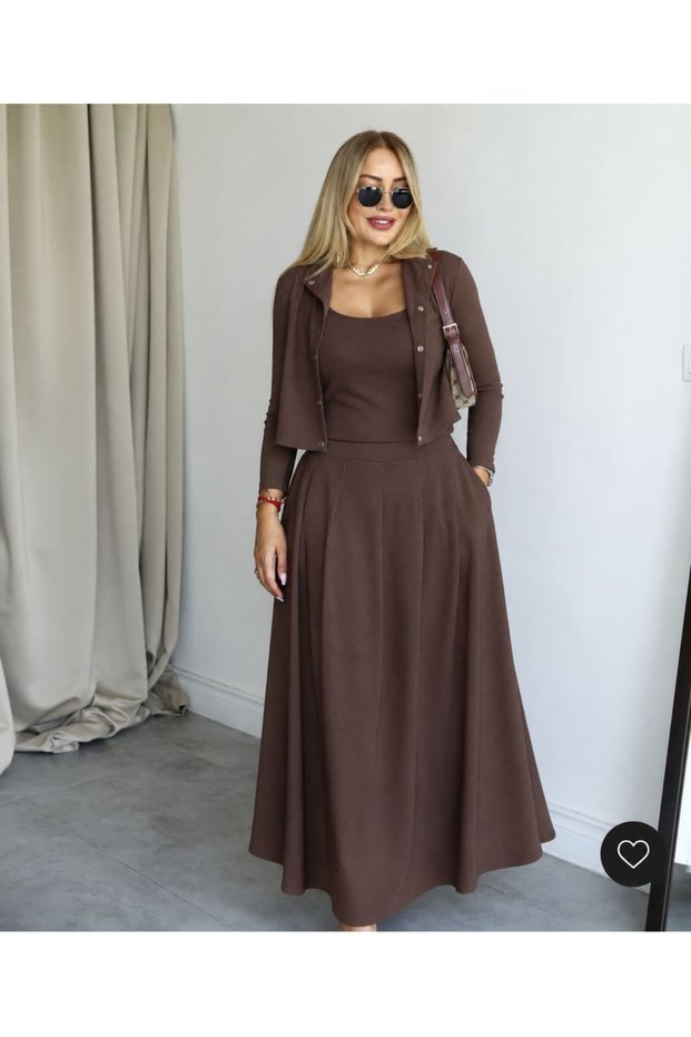 Modal Skirted Athlete's Three-Piece Set