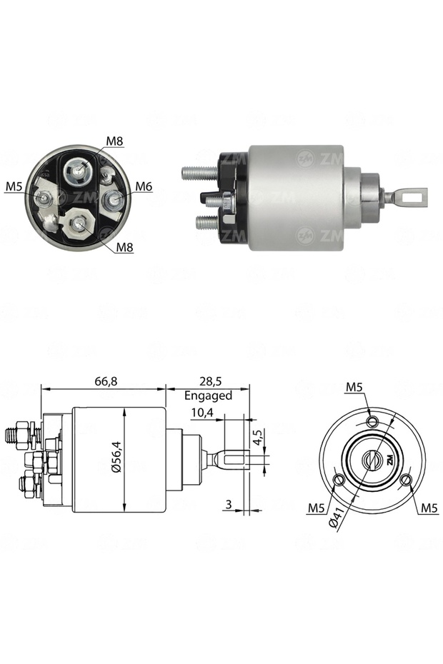 475 Starter Solenoid 12V Mercedes-Benz 120-340 / Bmw 316-320