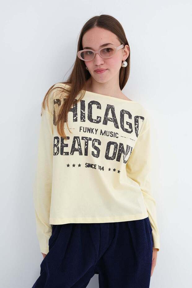 Printed Long Sleeve T-Shirt B9080