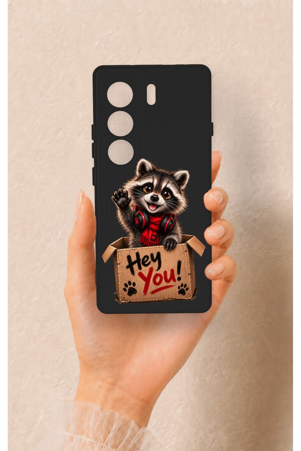 Tecno Camon 40 4g Compatible Cute Raccoon Pattern Silicone Case