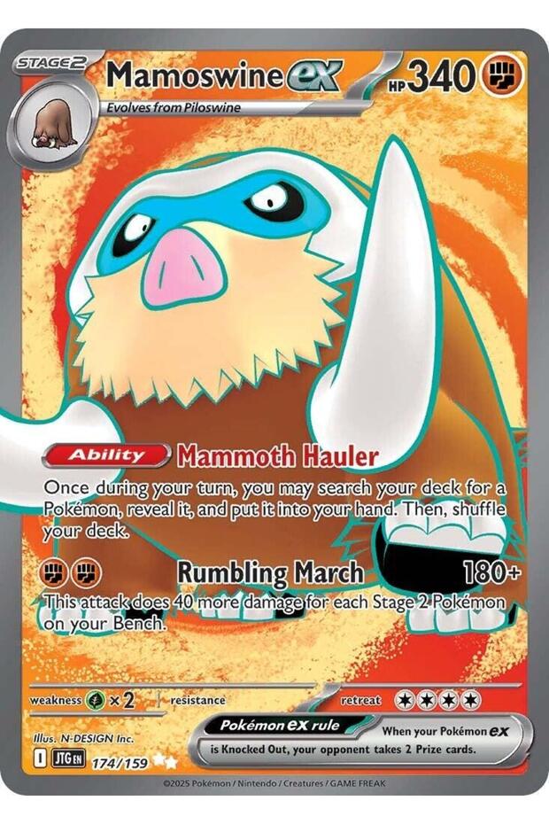Mamoswine Ex # 174 Journey Together Original Card