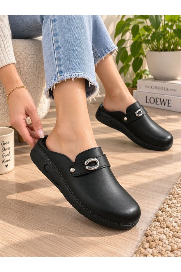 Closed Front Massage Sole Anatomical Soft Daily Slippers with Stones