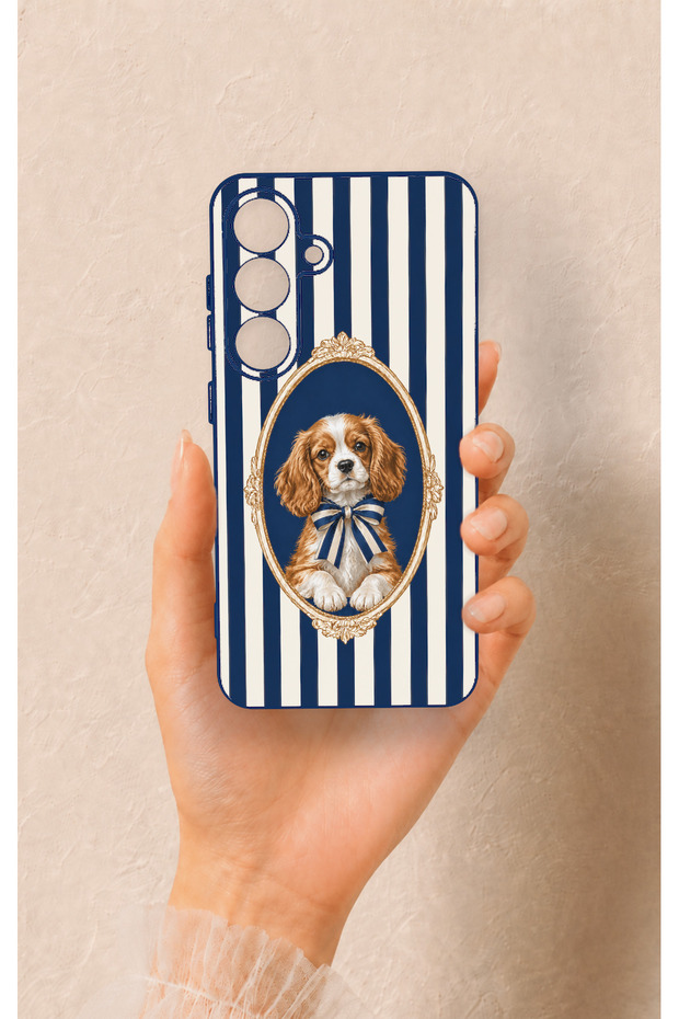 Samsung S25 Compatible Cute Dog Pattern Silicone Case
