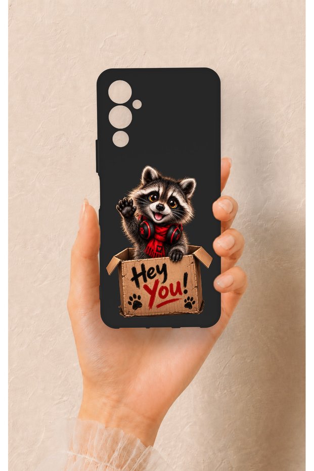 Cute Raccoon Patterned Silicone Case Compatible with Tecno Pova Neo 4
