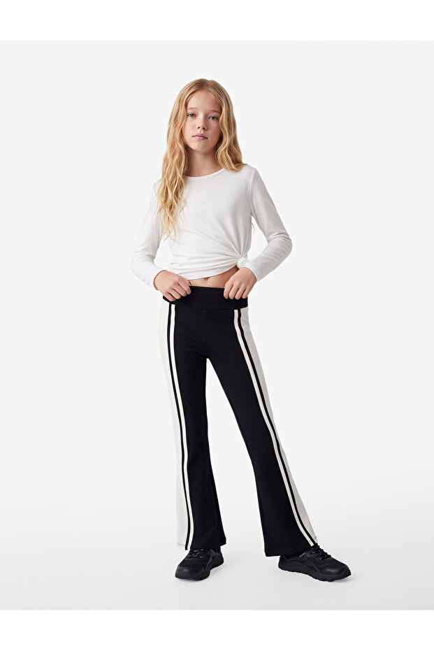 Elastic Waist Slim Fit Viscose Blend Spanish Leggings