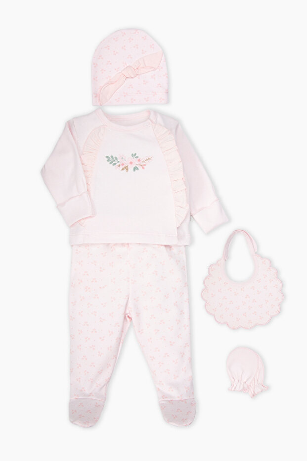 Interlock Zibin Set 5 Pieces (Cute Girl) Pink