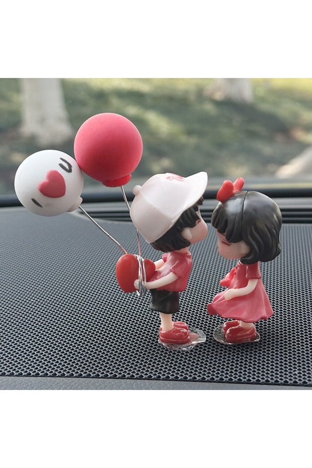 Decoration balloons 2pcs Couples For Car Ornament, Model, Cute Kiss, Balloon, Auto Interior Decorati
