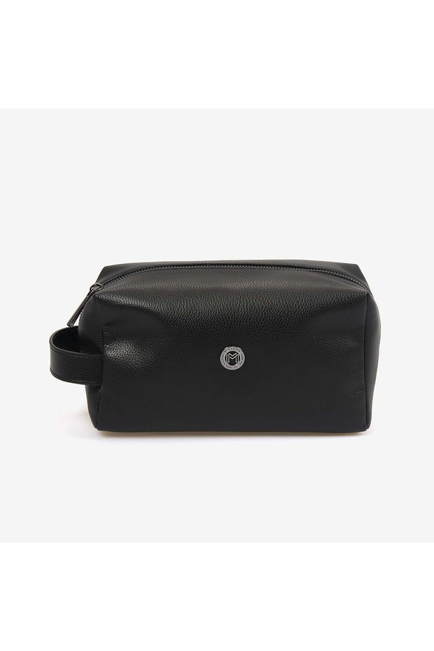 Men's Floter Leather Black Handbag T002