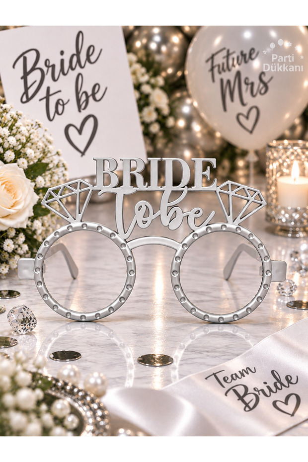 Bride to Be Silver Mica Party Glasses – Diamond Figured Bridal Bachelorette Glasses