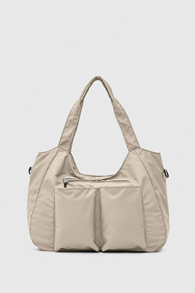 Baia Teknik Fabric Daily Sports Bag Beige