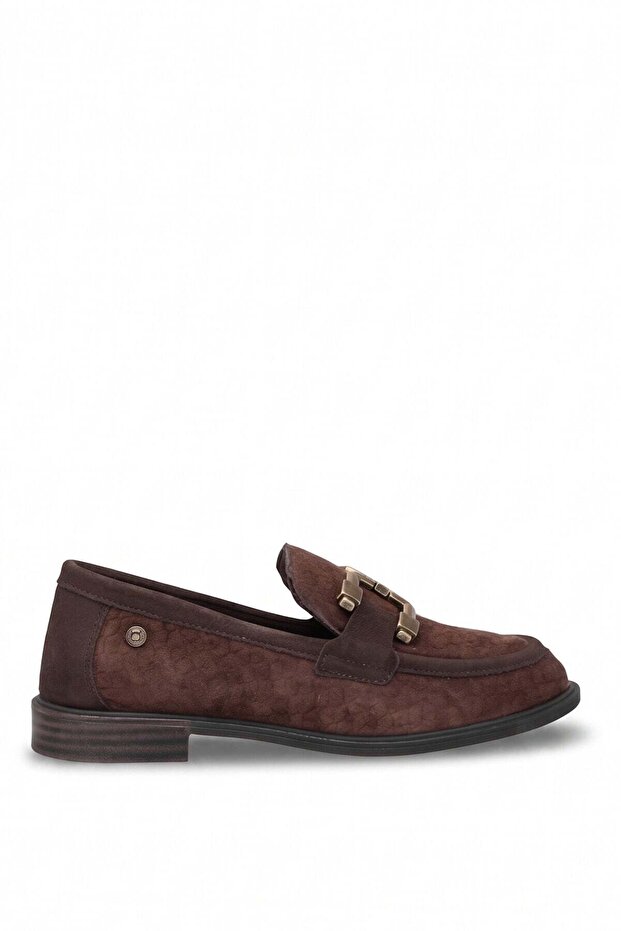 D26Ka-3100 Women's Genuine Leather Casual Shoes Brown