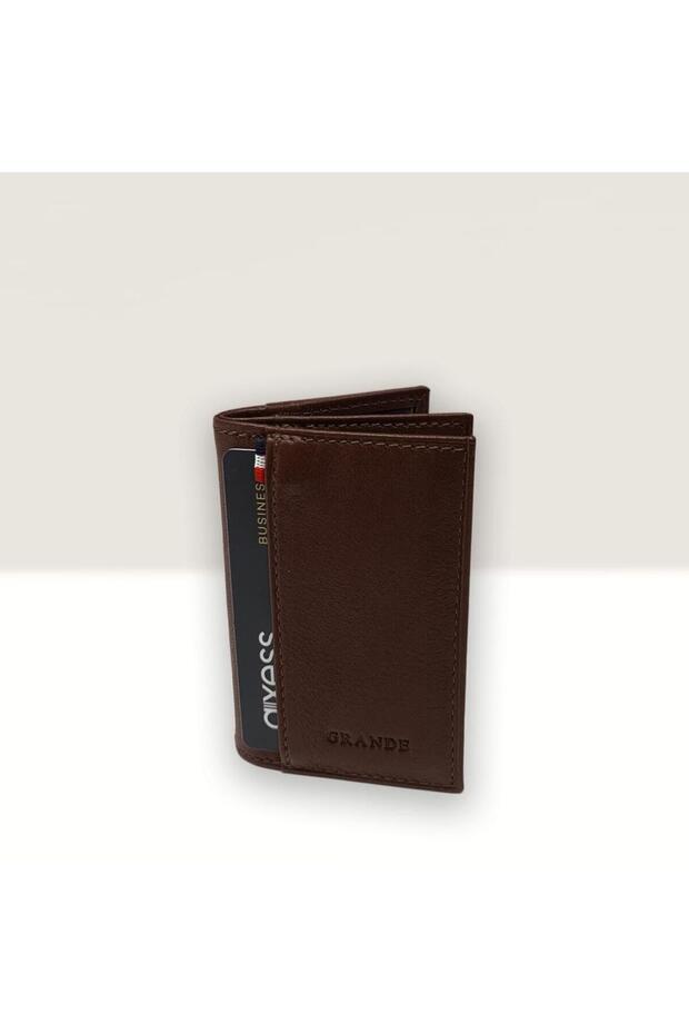 Genuine Leather Card Wallet Transparent Card Holder