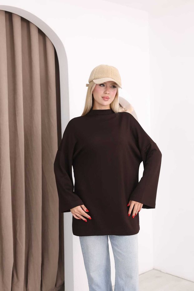High Collar Slit Tunic