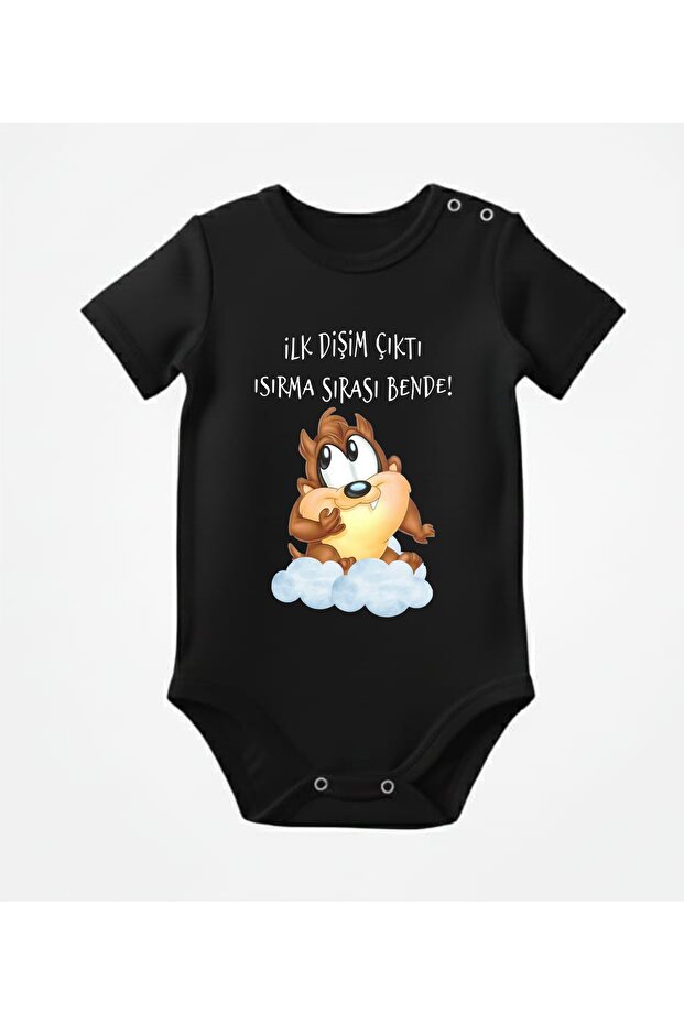 Tazmanya Canavari First Tooth Printed Baby Body Zibin
