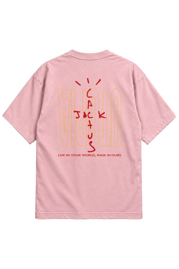 Utopia Cactus Jack Oversize T-Shirt with Front and Back Print