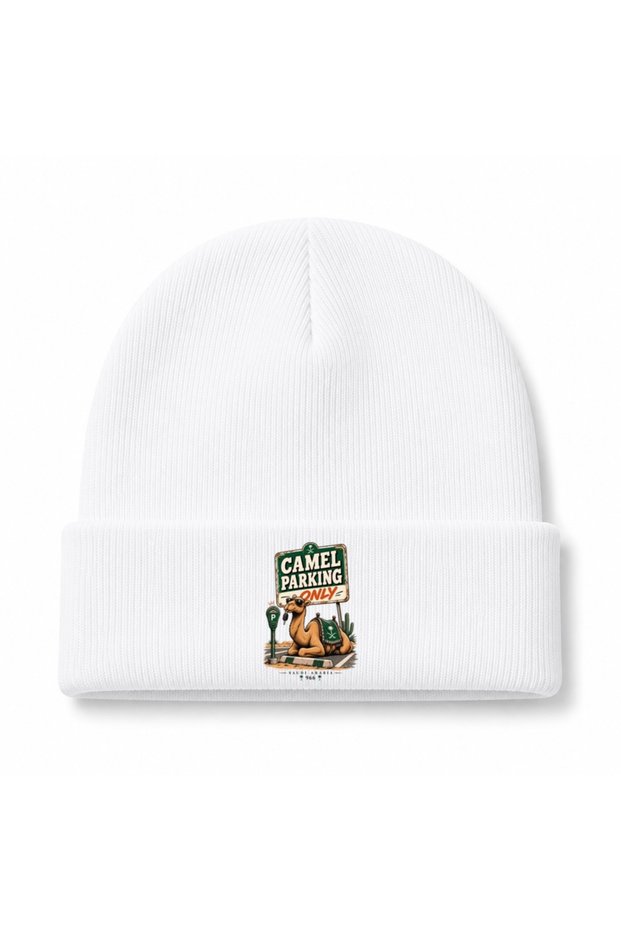 Saudi Arabia Camel Parking Only Funny Graphic Beanie