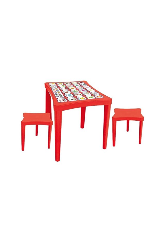 Story Two-Stool Table Red