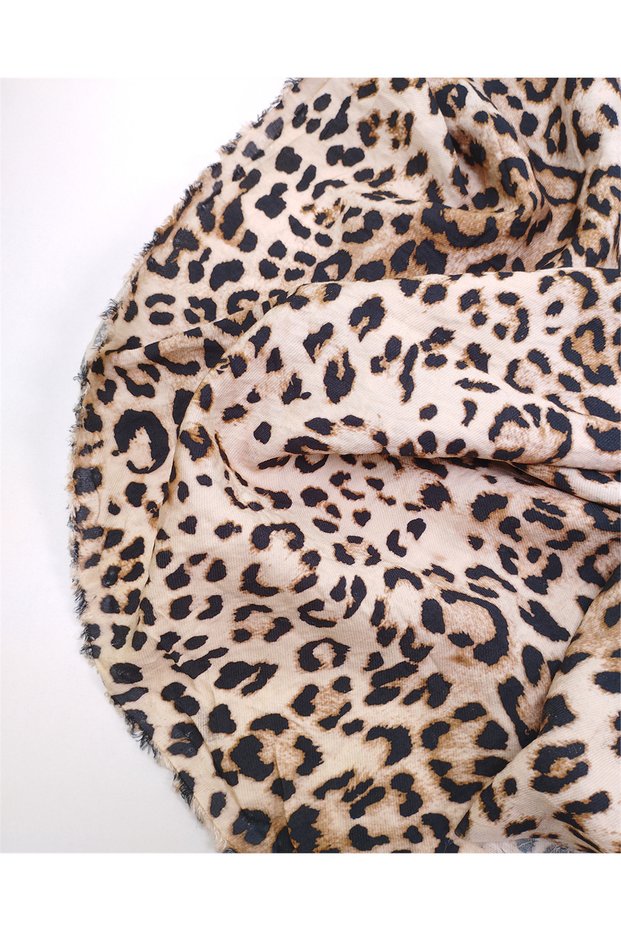 Leopard Patterned Plump Ayrobin Fabric for Shirts & Dresses 120X145Cm