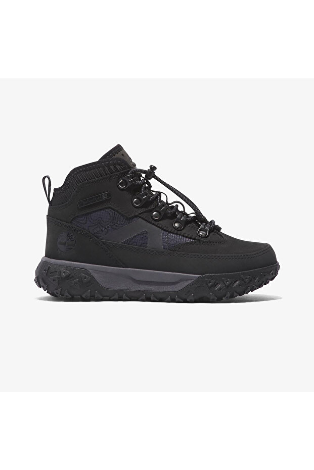 Greenstride Motion 6 Mid Bungee Waterproof Kids Black Boots