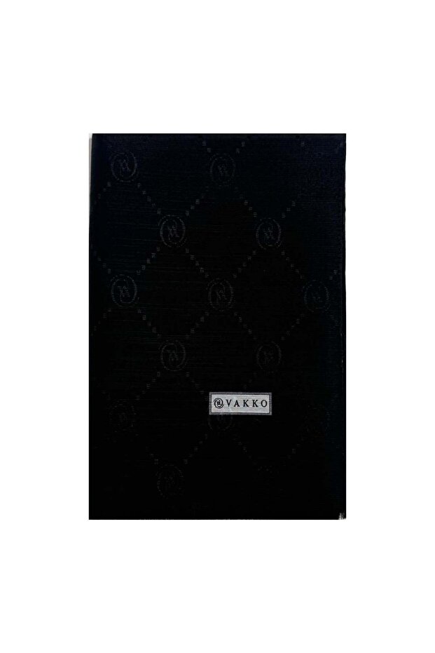 Cotton Silk Monogram Shawl 42140-Black
