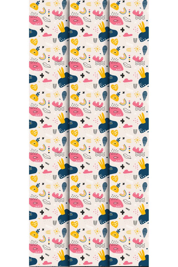 Children's Themed Gift Wrapping Paper (35X50 cm 3 Pieces)
