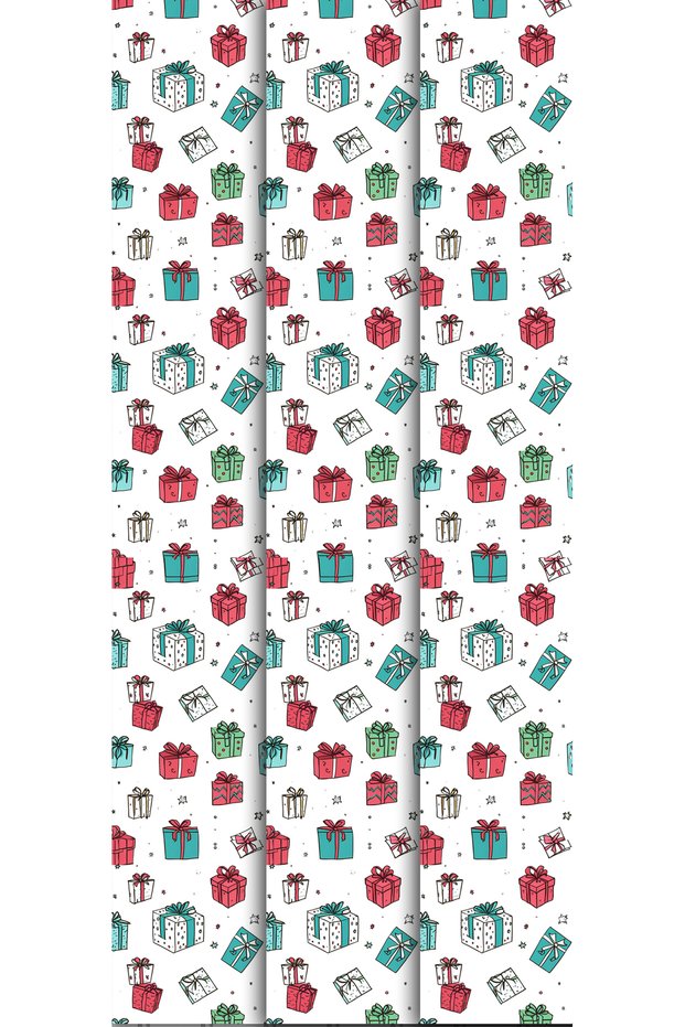 Gift Package Themed Gift Wrapping Paper (35X50 cm 3 Pieces)