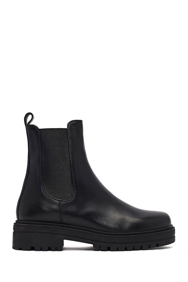 Women's Black Leather Chelsea Boots Wf260004Dv