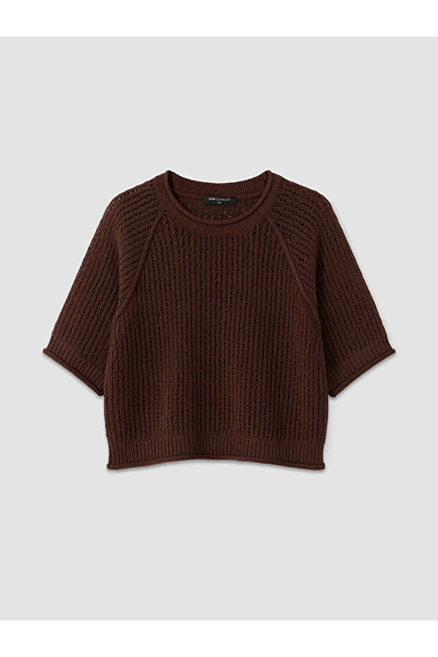 Rmz Gi̇yi̇m Farkiyla Zero Roba Collar Openwork Women's Knitwear Sweater